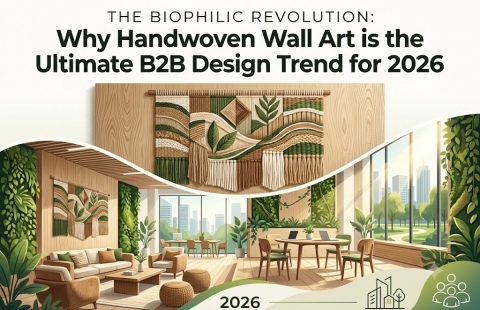 The Biophilic Revolution: Why Handwoven Wall Art is the Ultimate B2B Design Trend for 2026